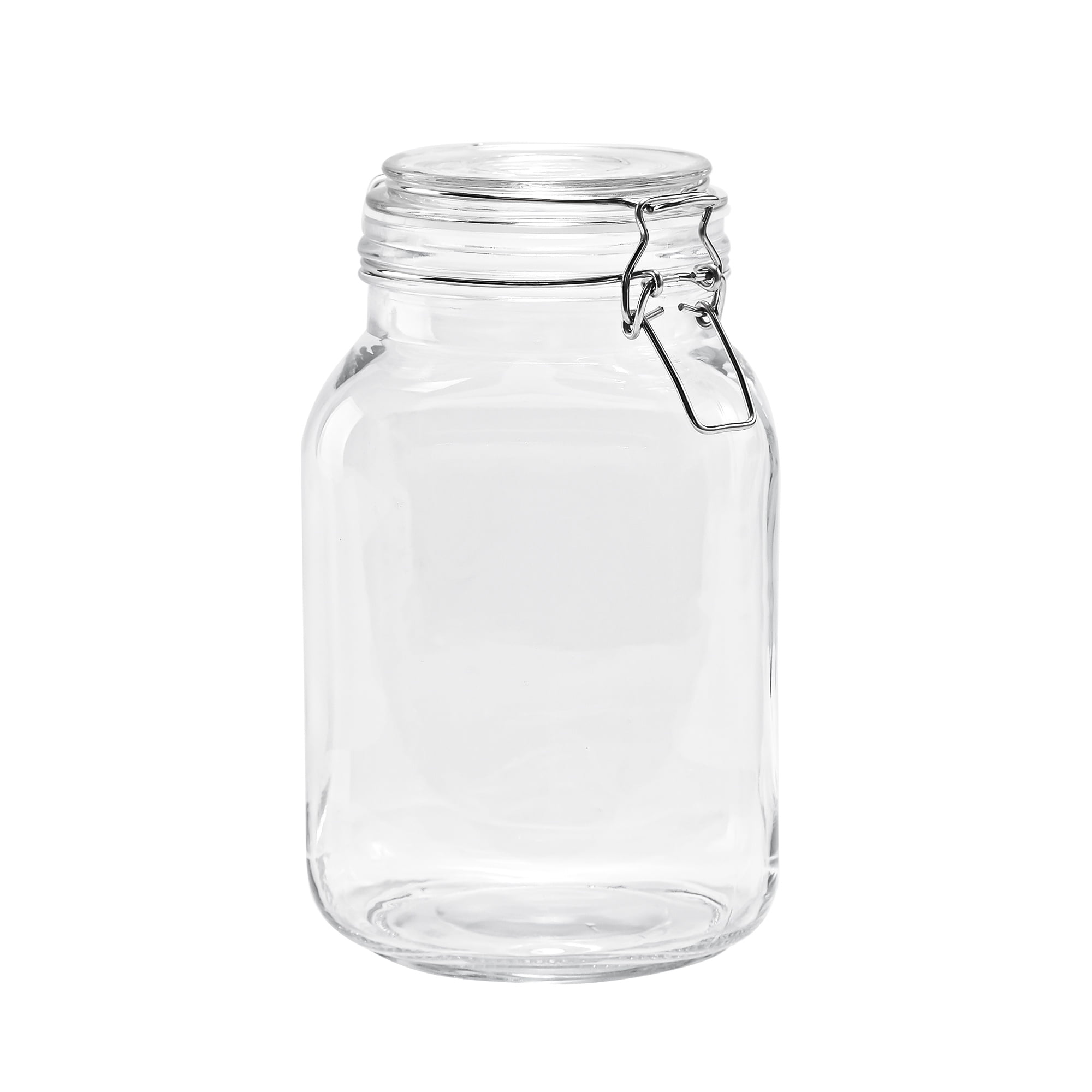 67オンスのガラス製密閉容器。蓋がロックできるので、乾燥食品 - Food Storage Glass のレビューと価格