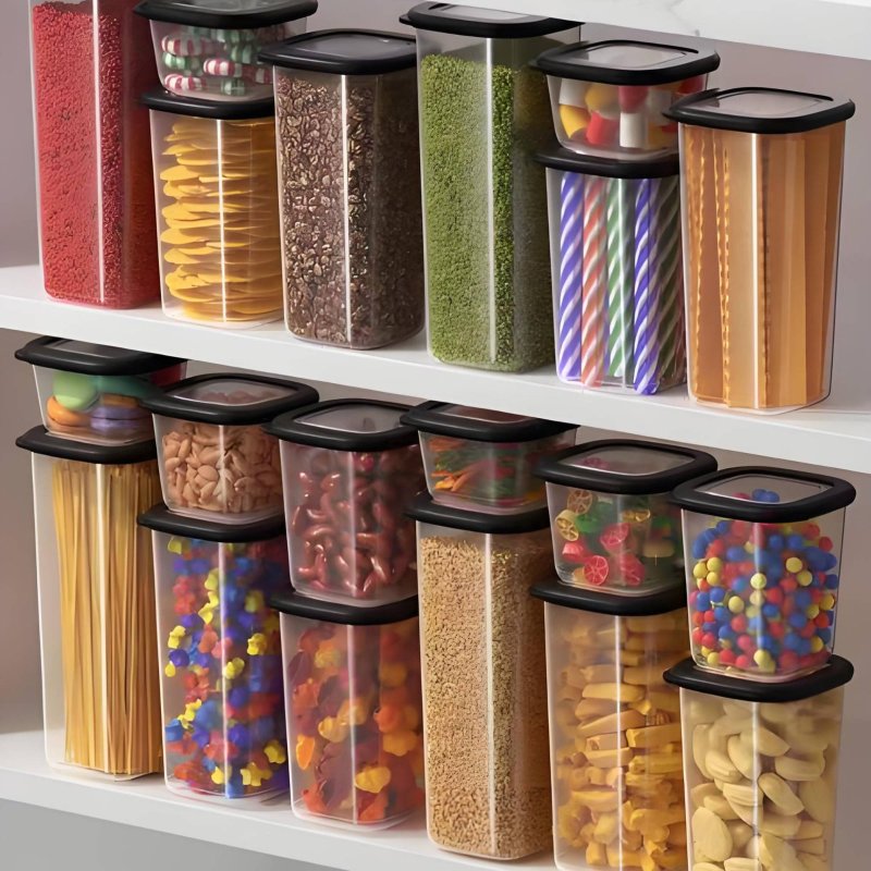 6個セット 密閉食品保存容器 透明デザイン プラスチック製  - Food Storage Pantry のレビューと価格