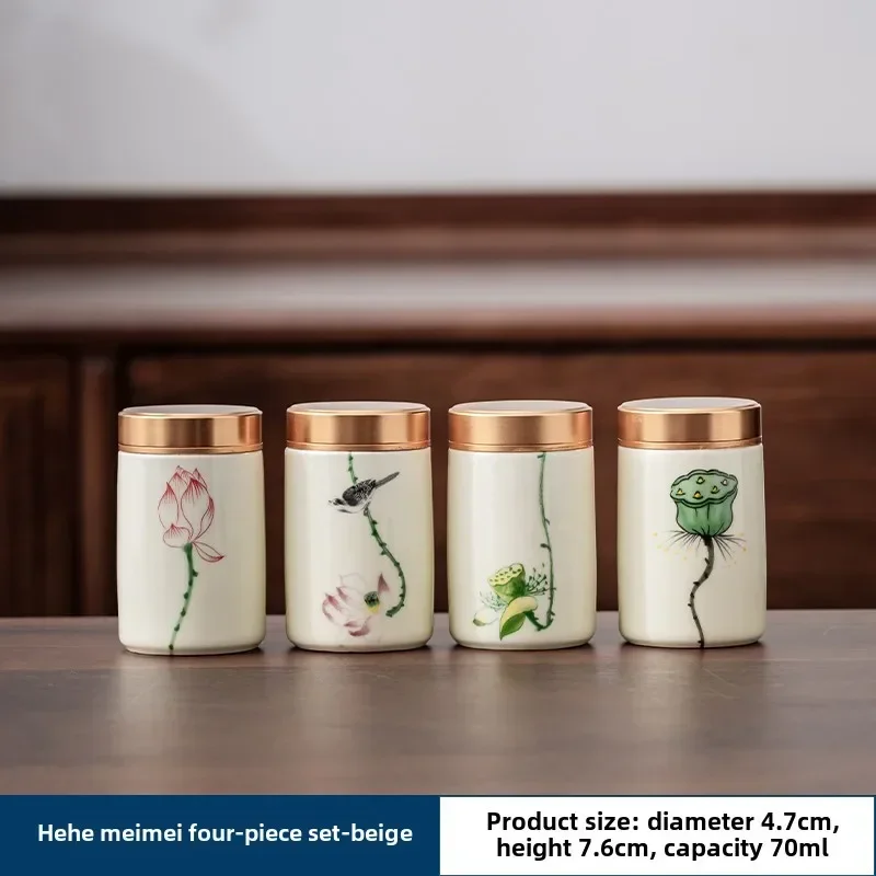 ふた付きセラミック缶,お茶,ハーブ,耐湿性,シリアル収納ジャ - Food Storage Jar Set のレビューと価格