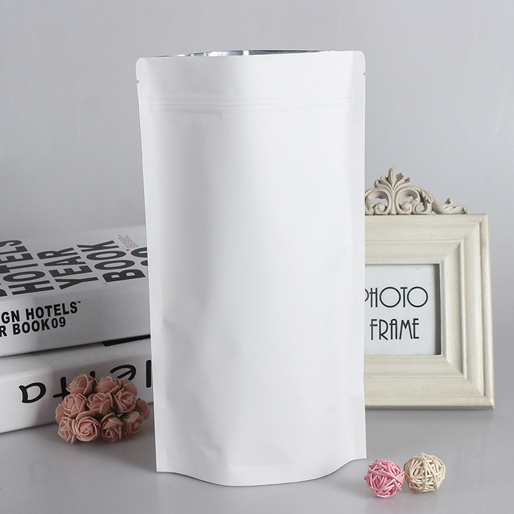 100 個卸売スタンドアップホワイトペーパージップロックバッ - Lock And Lock Food Storage のレビューと価格