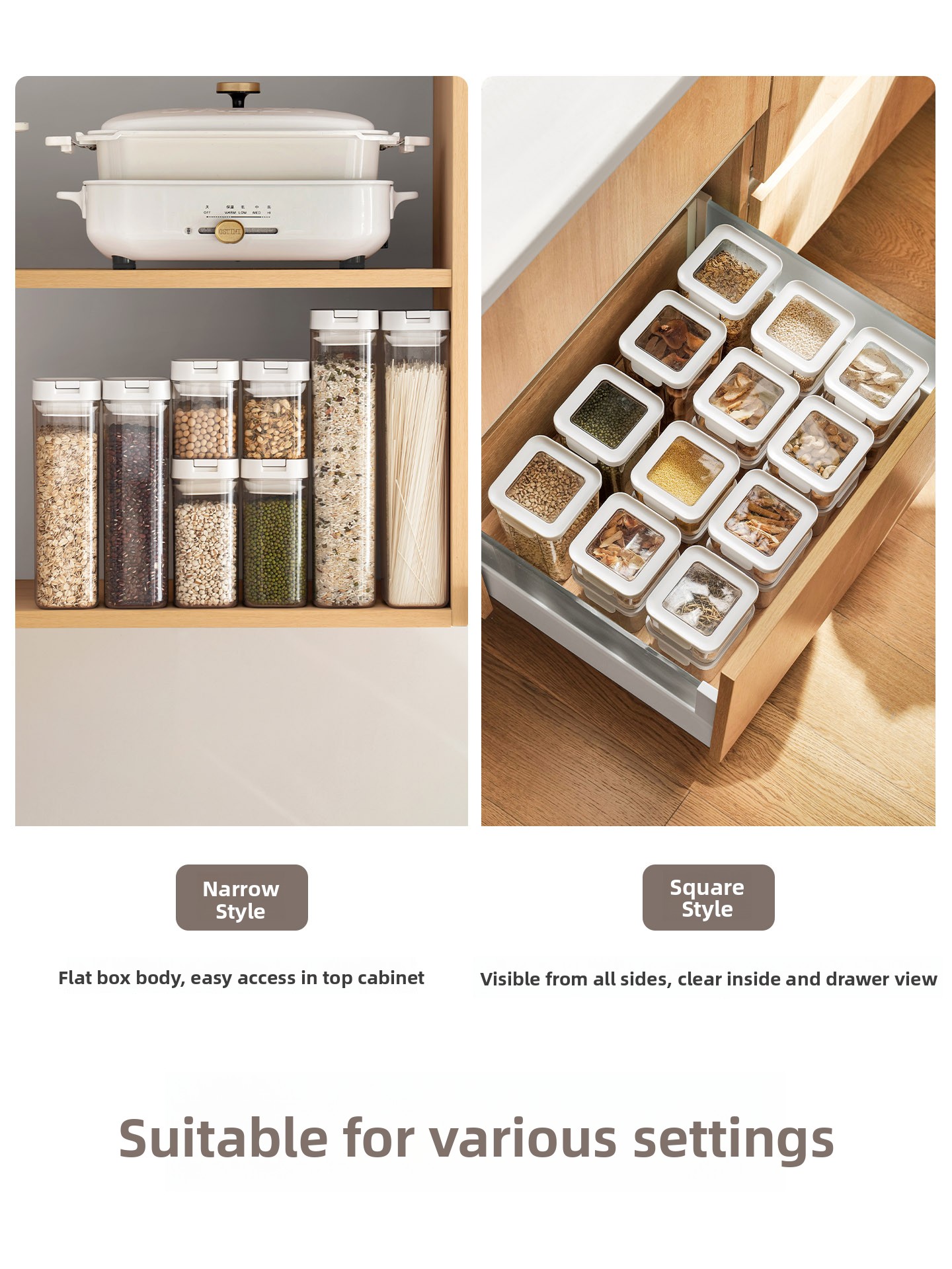 食品グレードの密閉保存瓶 キッチン必需品 乾物 ナッツ保存容 - Food Storage Necessities のレビューと価格