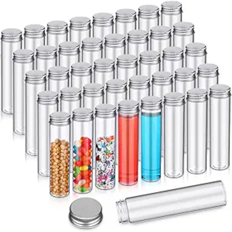 キャップ付きプラスチック試験管10本 試験管はキャンディー、 - Food Storage Youtube のレビューと価格
