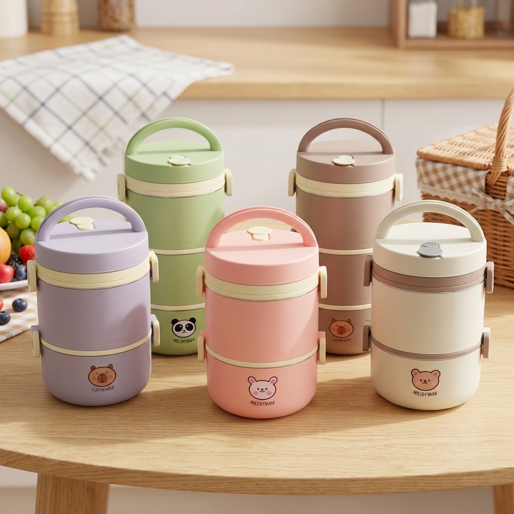 304ステンレス鋼製保温ランチボックス弁当箱セット、電子レン - Food Storage Jar Set のレビューと価格