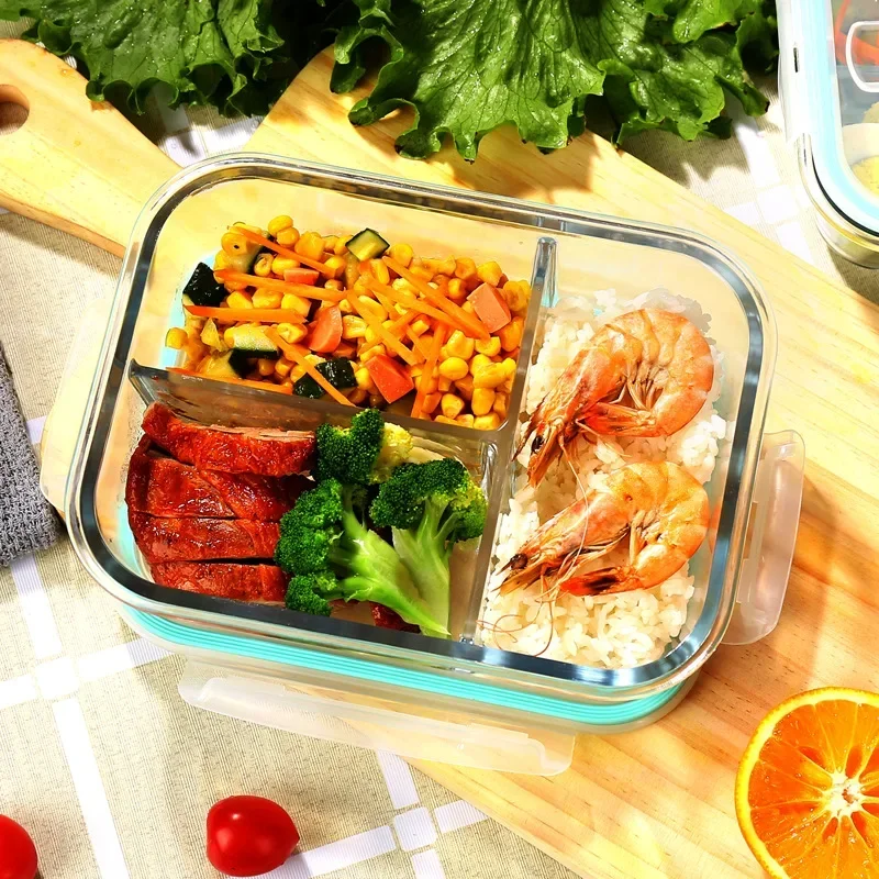 耐熱ガラス製、密閉式の食品保存容器。電子レンジ対応、冷蔵庫対 - Food Storage Glass のレビューと価格