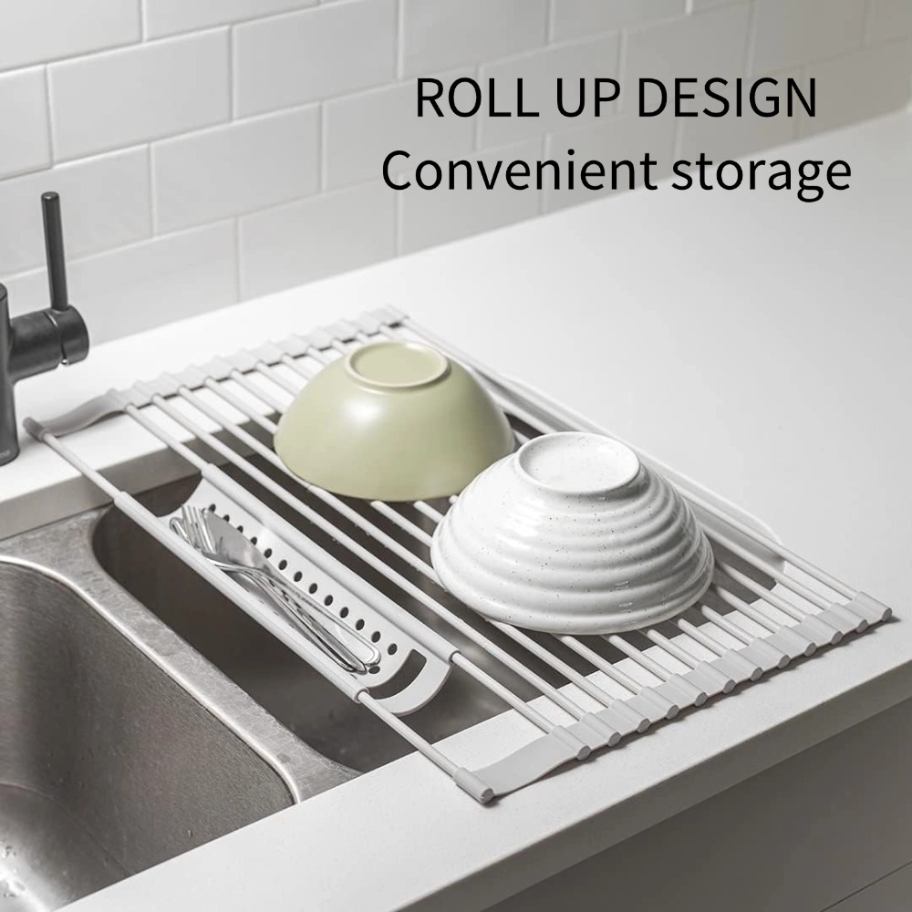キッチン折りたたみシンクプレート収納ボウルホルダー 304  - Food Storage Shelving のレビューと価格
