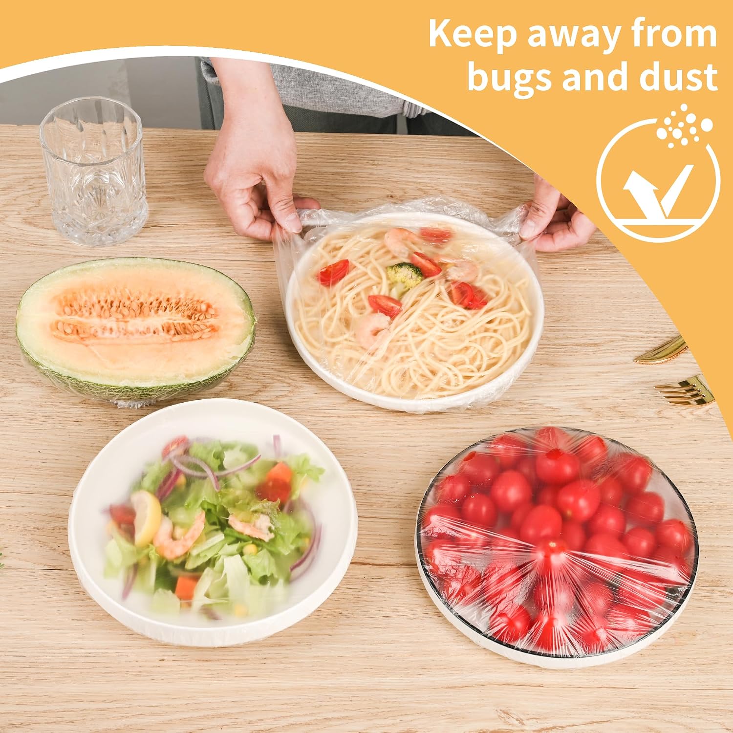 100枚入りサワー種パン発酵用大型伸縮性再利用可能プラスチッ - Storage Food Prep のレビューと価格