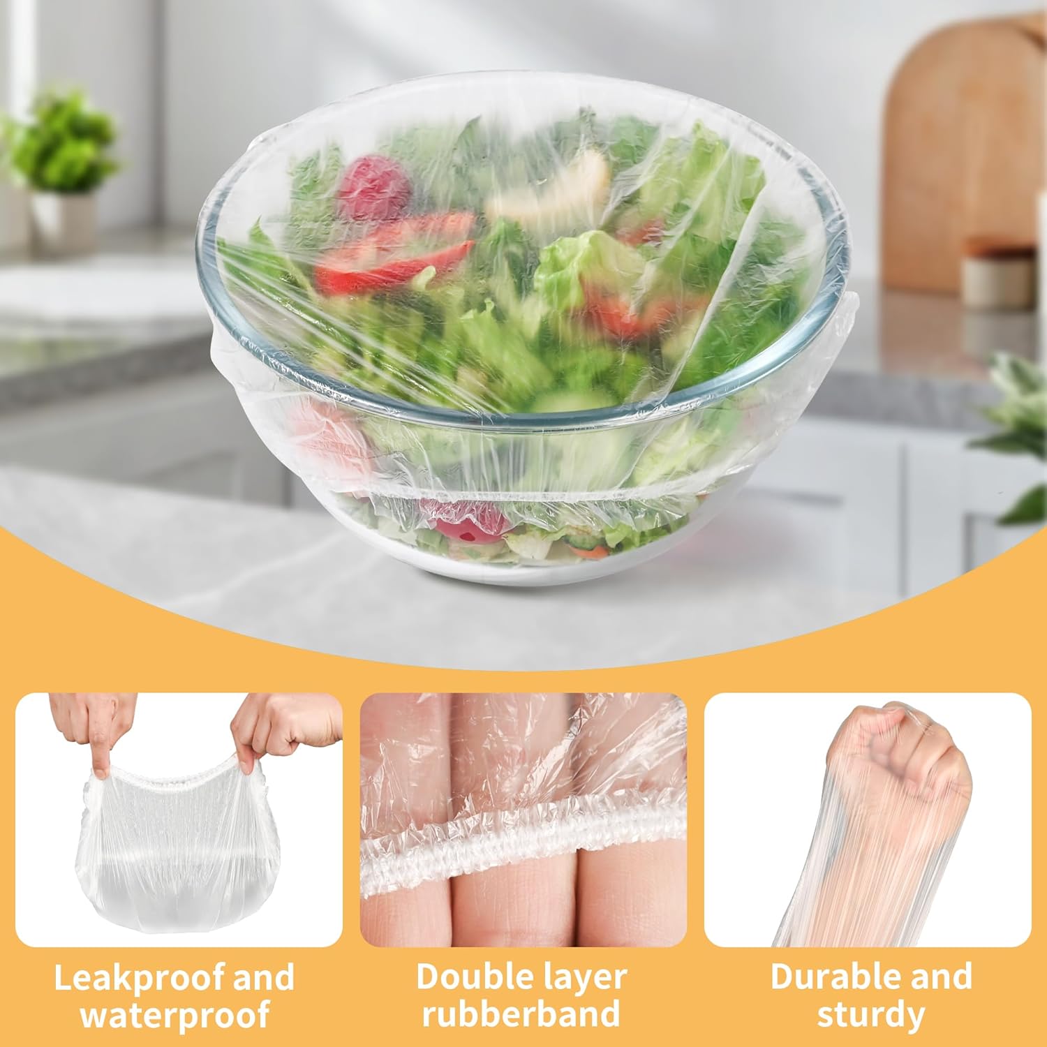 100枚入りサワー種パン発酵用大型伸縮性再利用可能プラスチッ - Storage Food Prep のレビューと価格