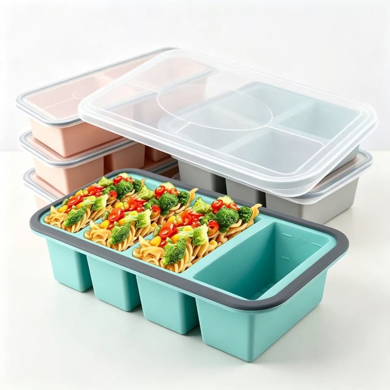 蓋付きシリコン製冷凍庫用型、スープ用アイスキューブトレイ、食 - Storage Food Prep のレビューと価格