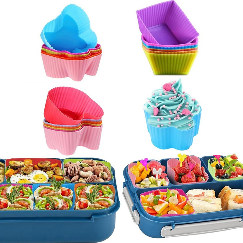 8 個のシリコンランチボックスディバイダー子供用キッズスクー - Food Storage Unit のレビューと価格