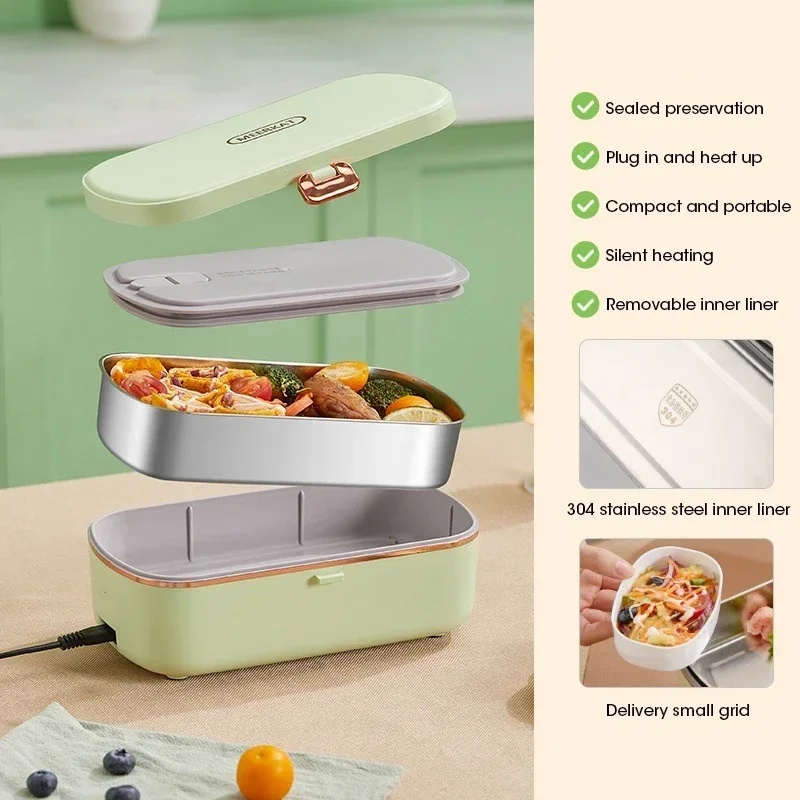 多機能電気蒸し器 900ML ポータブル自己加熱式保温弁当箱 - Portable Food Warmer のレビューと価格
