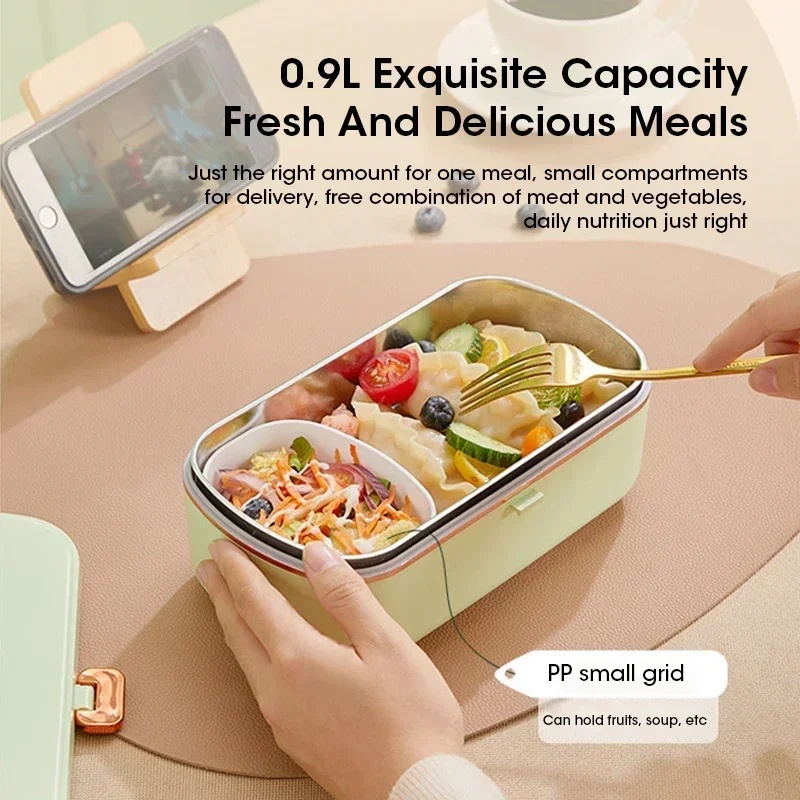 多機能電気蒸し器 900ML ポータブル自己加熱式保温弁当箱 - Portable Food Warmer のレビューと価格