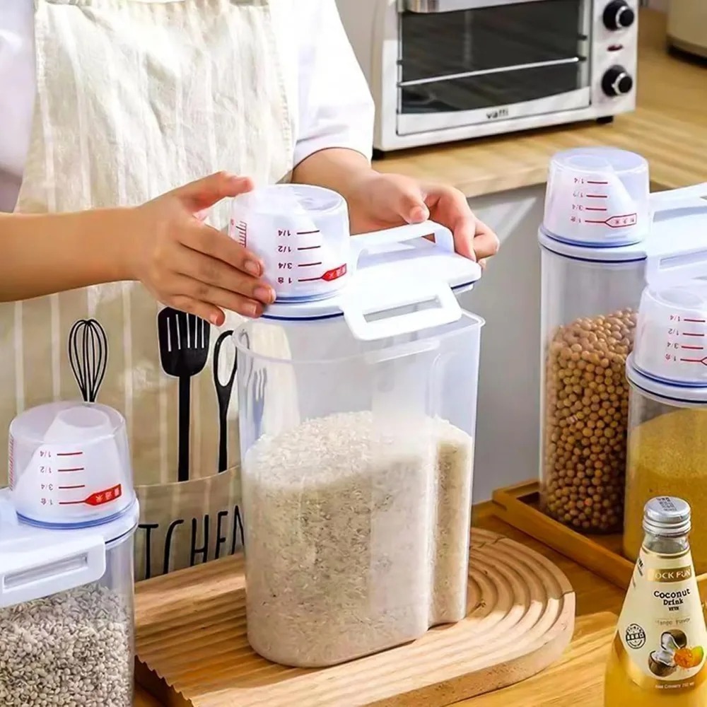 米乾物保存容器 BPAフリー 食品保存容器 プラスチック密封 - Food Storage Meals のレビューと価格