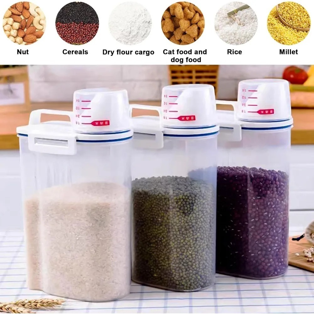 米乾物保存容器 BPAフリー 食品保存容器 プラスチック密封 - Food Storage Meals のレビューと価格