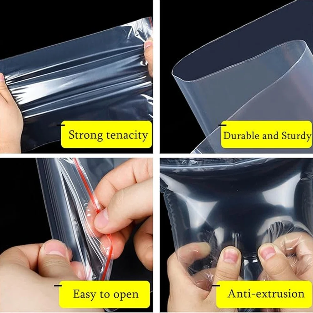 100-1000 個再閉鎖可能な透明バッグ小さなジップロック - Lock And Lock Food Storage のレビューと価格