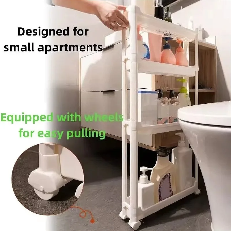 1PC ホーム省スペース狭いラックキッチン収納トロリー浴室の - Food Storage Shelving のレビューと価格