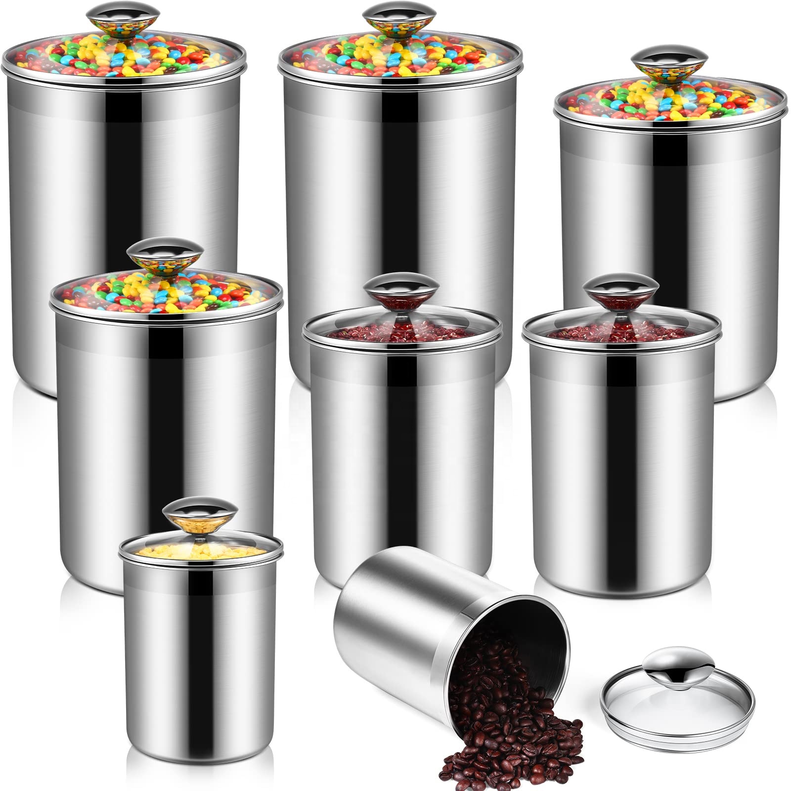 食品保存容器 茶葉 コーヒー 砂糖 小麦粉 密閉 キッチン  - Food Storage Glass のレビューと価格