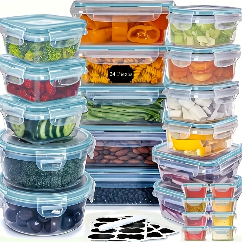 48個入り BPAフリー食品保存容器セット – キッチン、パ - Food Storage Boxes With Lids のレビューと価格