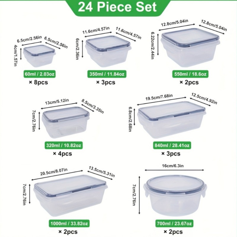 48個入り BPAフリー食品保存容器セット – キッチン、パ - Food Storage Boxes With Lids のレビューと価格