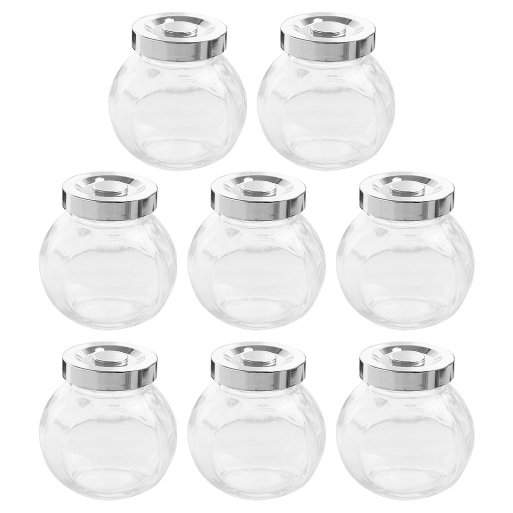 8個入り軽量ポータブルガラス保存容器 透明密閉キャニスター  - Food Storage Glass のレビューと価格