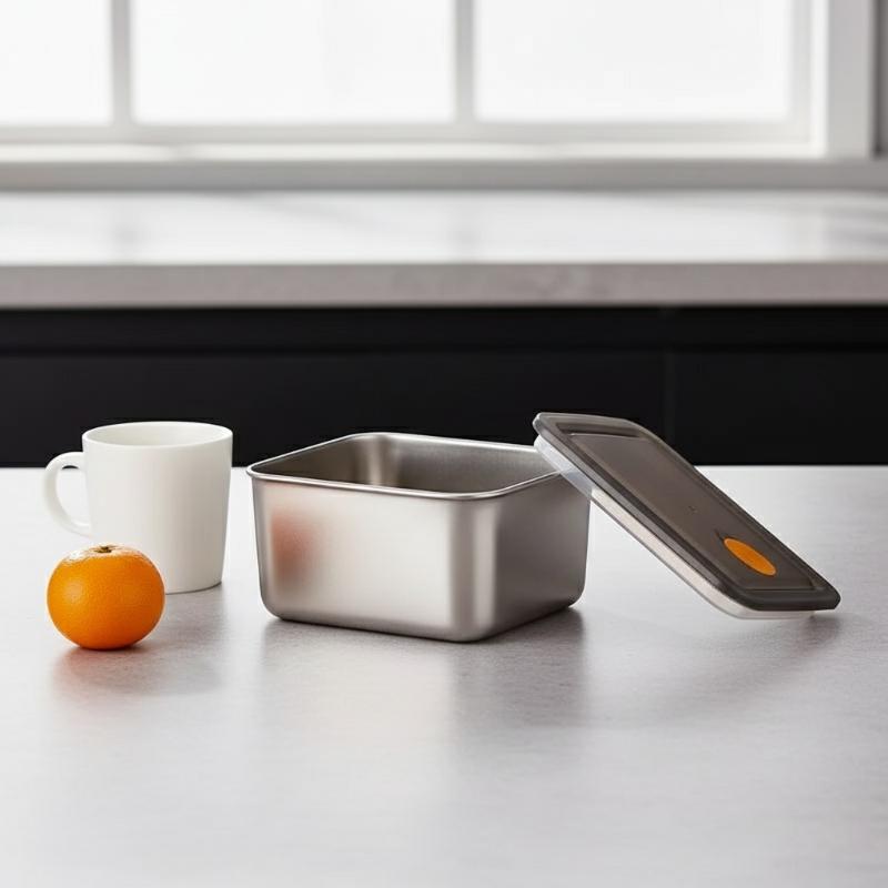 [E] 4個セット ステンレス製食品保存容器 厚みのある漏れ - Food Storage Pantry のレビューと価格
