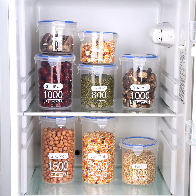 1-4個入り 密閉容器 目盛り付き 穀物保存容器 キッチン  - Food Storage Jar Set のレビューと価格