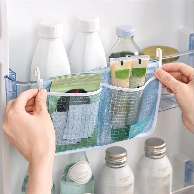 冷蔵庫収納ネットバッグダブルコンパートメント吊り下げメッシュ - Food Storage Pantry のレビューと価格