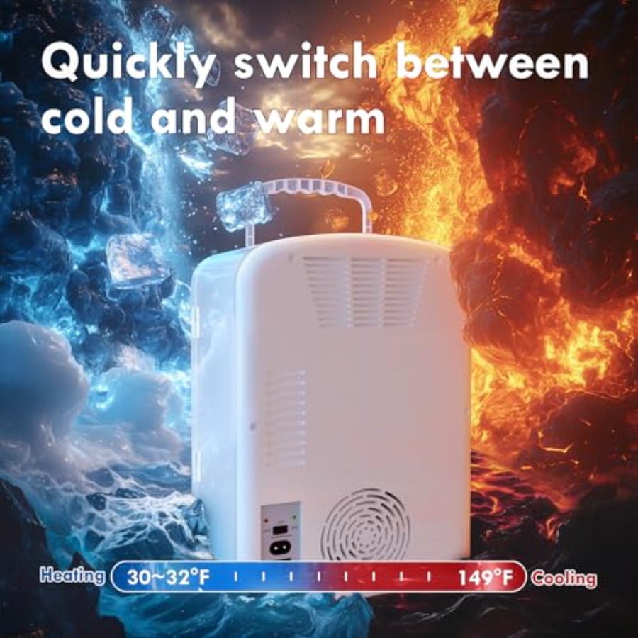 9Lミニ冷蔵庫 寝室 車 大学寮 オフィスデスク用 12V  - Portable Food Warmer のレビューと価格